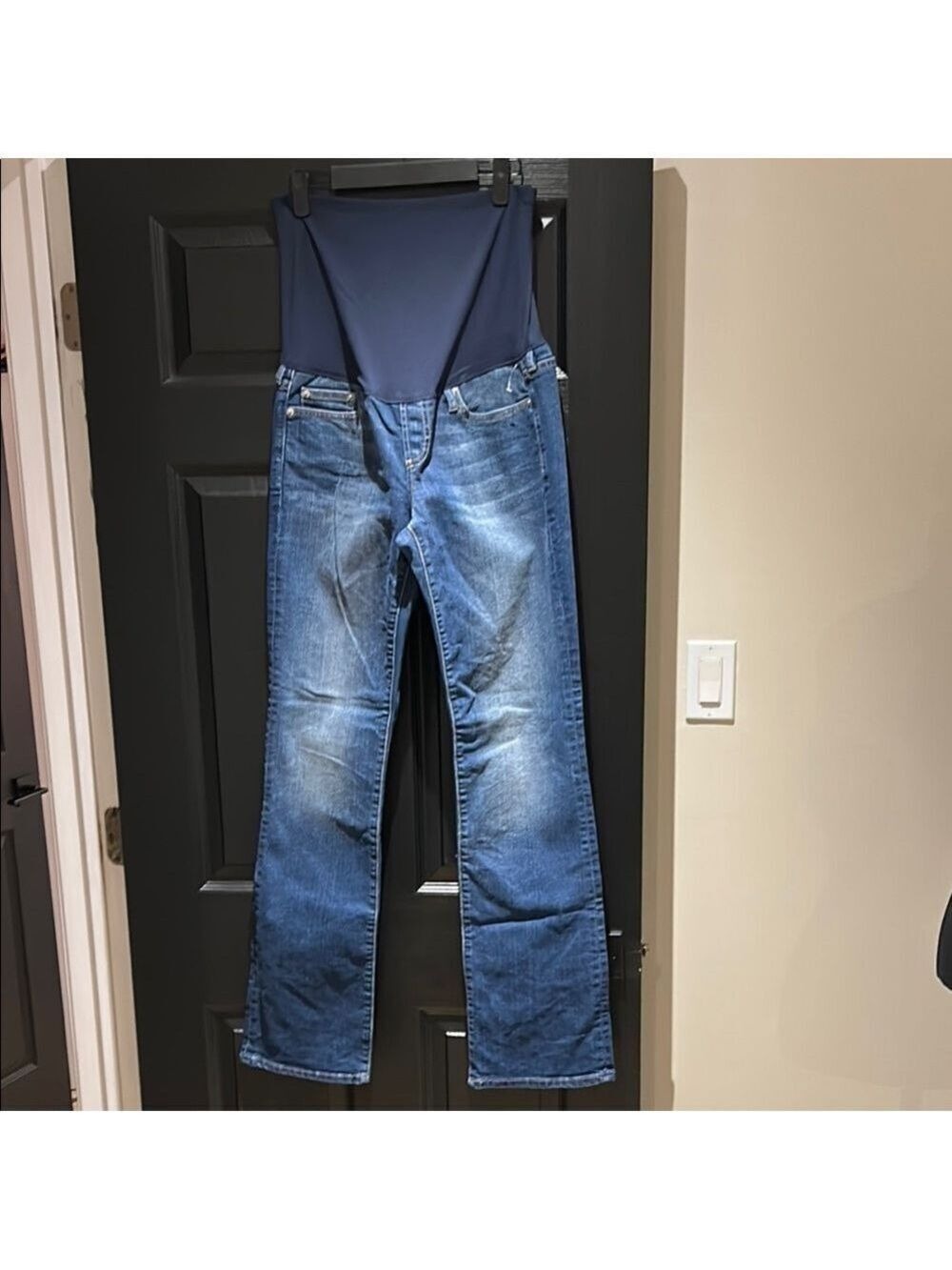 Blue Maternity Jeans from GAP (perfect boot)